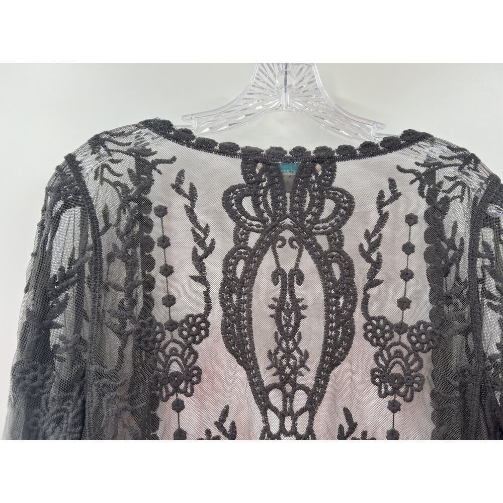 Sundance Womens Olive Green Lace Cardigan Sweater Size S 3/4 Sleeves - Picture 7 of 7